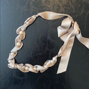 Lanvin silk and pearl necklace